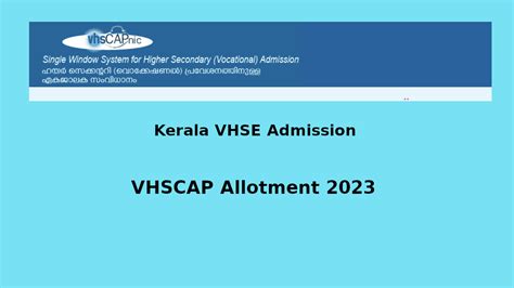 www vhse portal kerala gov in login password|VHSE2024 Centralized Allotment Process .